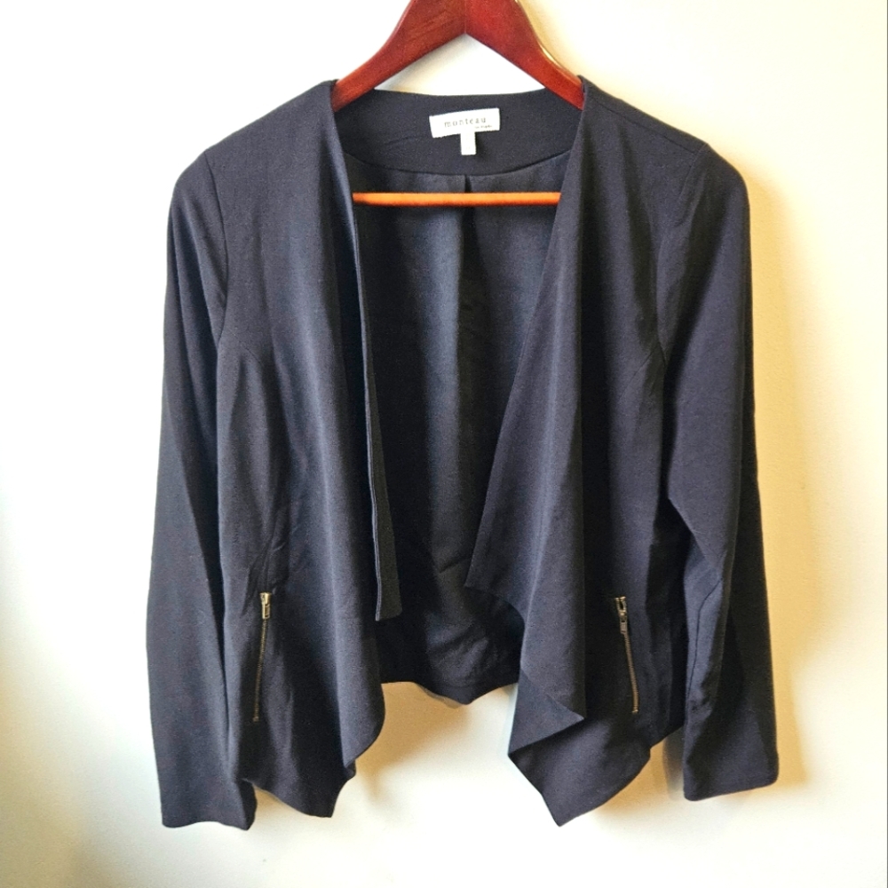 Asymmetrical Black Cardian/Blazer